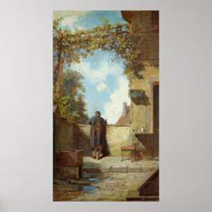 Póster Viejo hombre en la terraza