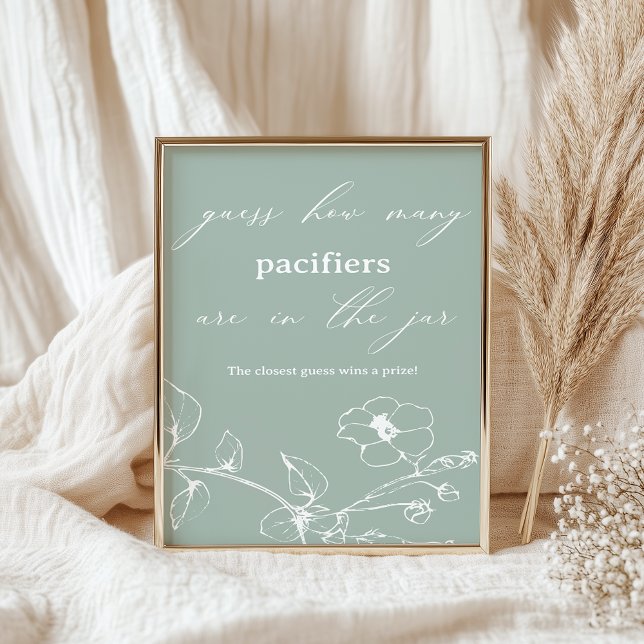Póster Viejo juego de adivinanzas de Baby Shower floral s (Subido por el creador)