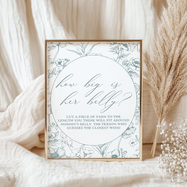 Póster Viejo juego de Baby Shower Floral Blue (Subido por el creador)