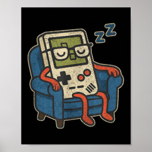 Póster Viejo juego de video retro divertido vintage viejo
