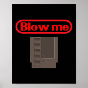 Póster Viejo Juego Retro de Video Escolar Soplame 