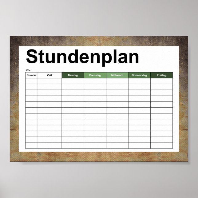 Póster viejo lienzo sucio (Frente)