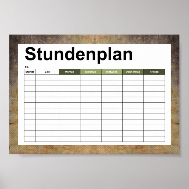 Póster viejo lienzo sucio (Frente)