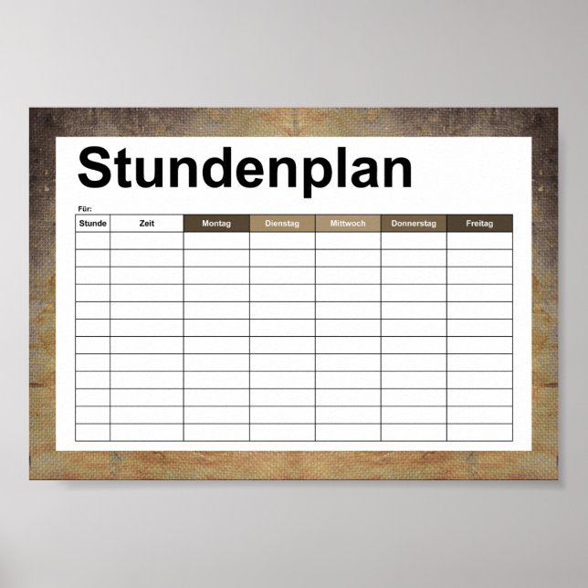 Póster viejo lienzo sucio (Frente)