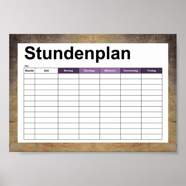 Póster viejo lienzo sucio (Frente)