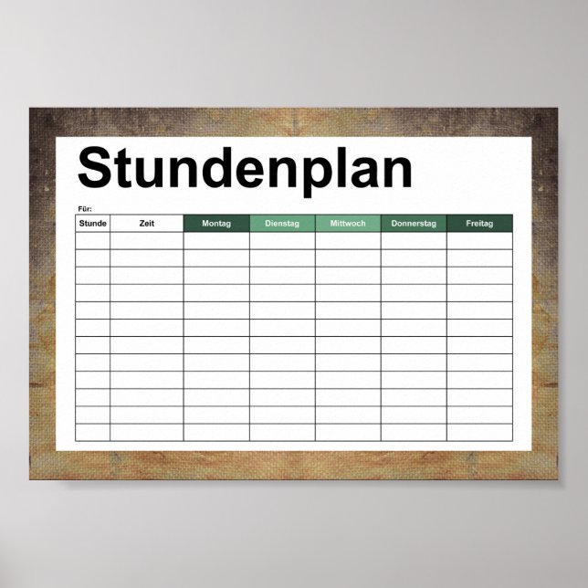 Póster viejo lienzo sucio (Frente)