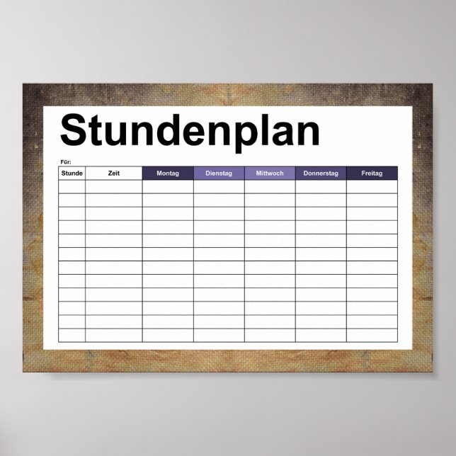 Póster viejo lienzo sucio (Frente)