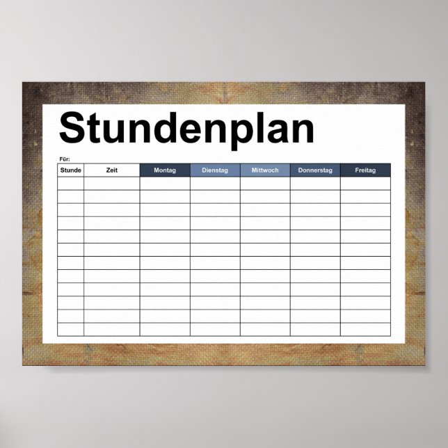 Póster viejo lienzo sucio (Frente)