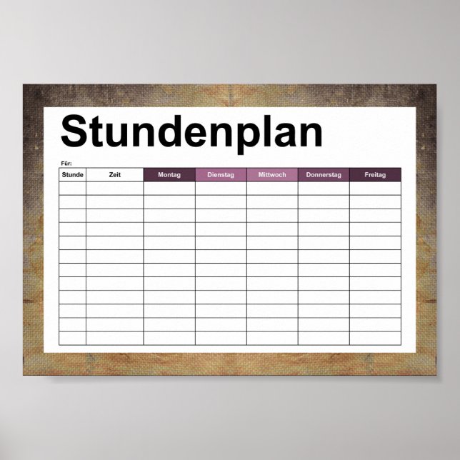 Póster viejo lienzo sucio (Frente)