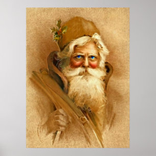Póster Viejo Mundo Papá Noel, St. Nick del Victorian del