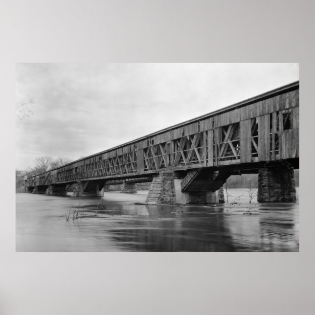 Póster Viejo puente cubierto (Frente)