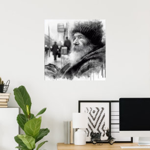 Póster Viejo sabio