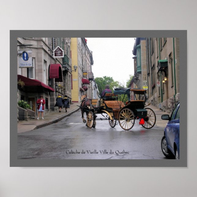 Póster Viejo transporte de caballos de la ciudad de Quebe (Frente)