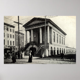 Póster Viejo vintage 1910 del SC de Charleston del