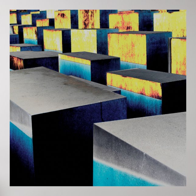 Póster viejos cubos de hormigón (Frente)