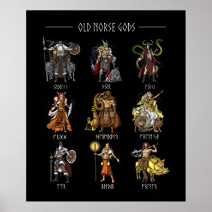 Póster Viejos dioses nórdicos