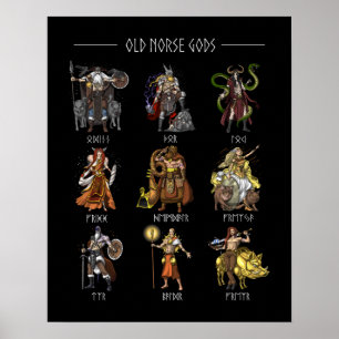 Póster Viejos dioses nórdicos