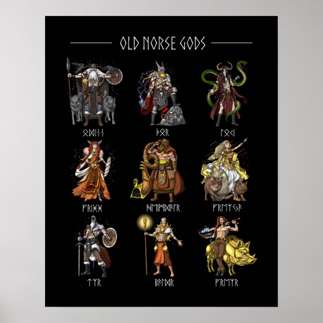 Póster Viejos dioses nórdicos (Frente)