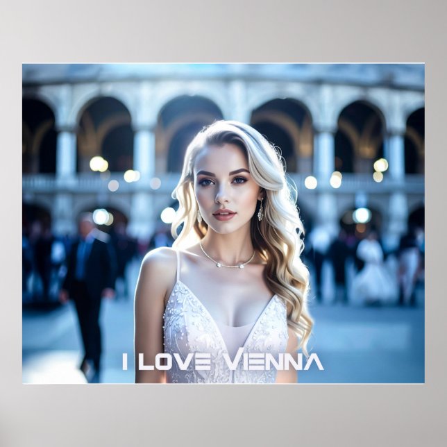 PÓSTER VIENA - AUSTRIA - AMO VIENA (Frente)