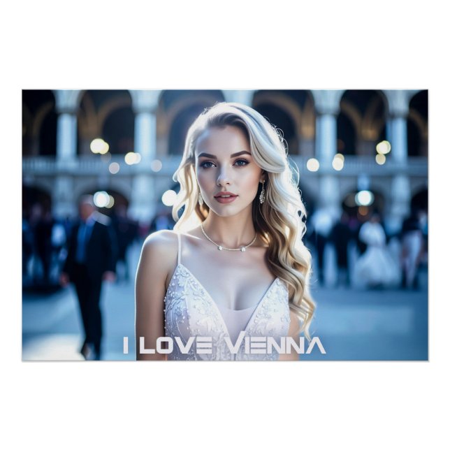 PÓSTER VIENA - AUSTRIA - AMO VIENA (Anverso)