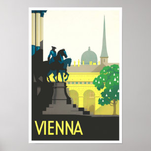 Póster Viena Austria Poster de viajes vintage