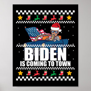 Póster Viene a la ciudad Navidades feos, meme de suéter