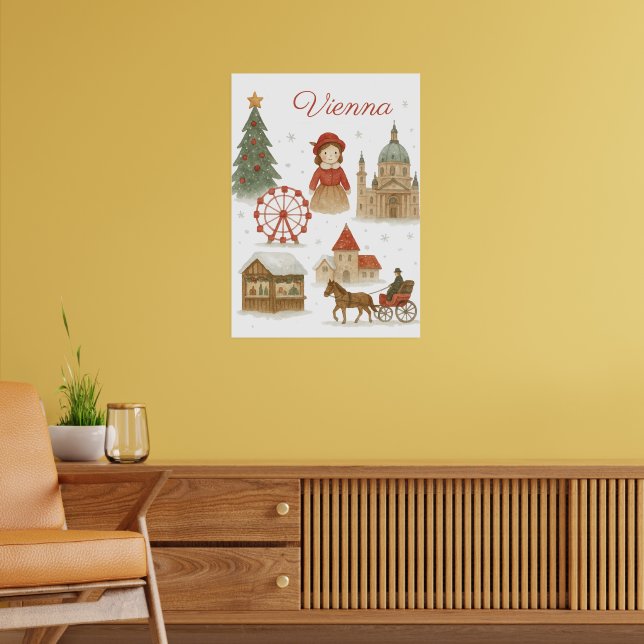 Póster Vienna Navidad Acuarela – Acogedor (Salón 2)