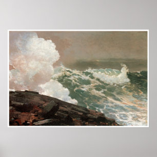 Póster Viento del norte, Winslow Homer 1895