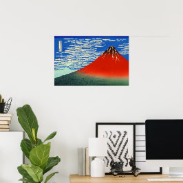 Póster Viento del Sur, Cielo despejado Katsushika Hokusai