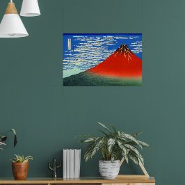 Póster Viento del Sur, Cielo despejado Katsushika Hokusai