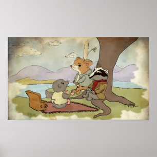 Póster Viento en los sauces
