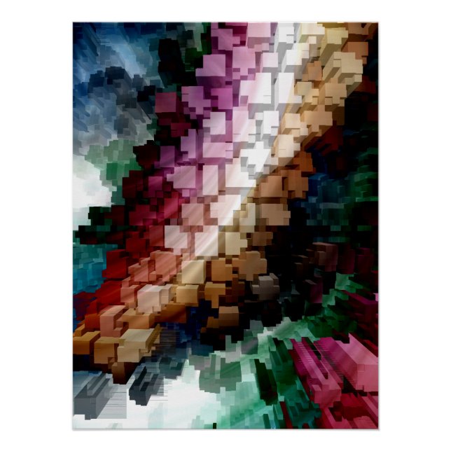 Póster Viento oscuro centrado en el cubo (Anverso)