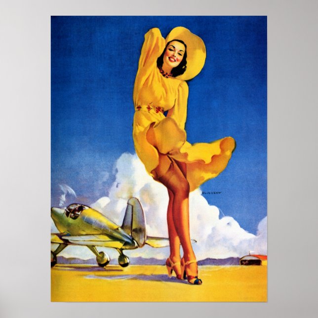 Póster Vientos traseros Pin Up (Frente)