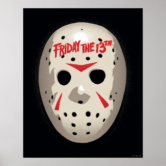 Póster Viernes 13 | Gráfica de máscara de hockey (Frente)