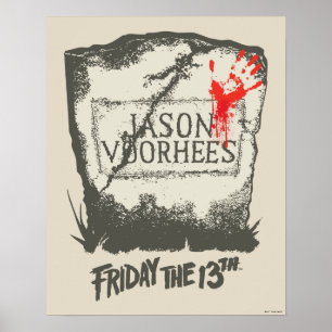 Póster Viernes 13   Jason Voorhees Headstone