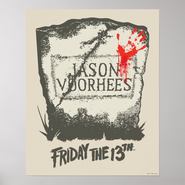 Póster Viernes 13 | Jason Voorhees Headstone (Frente)