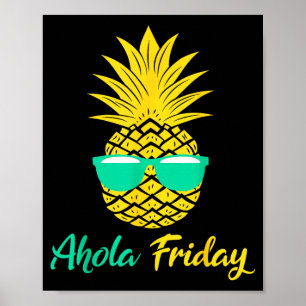 Póster Viernes de Aloha Piña Fruta de Verano Piña