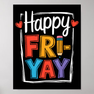 Póster Viernes Feliz Vier-yay Profesor Escuela Meme _2