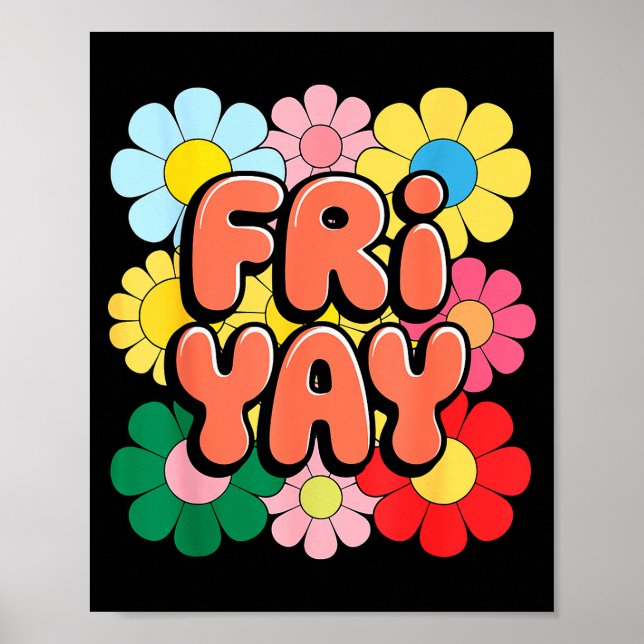 Póster Viernes Friyay Feliz Viernes Yay Profesor _3  (Frente)