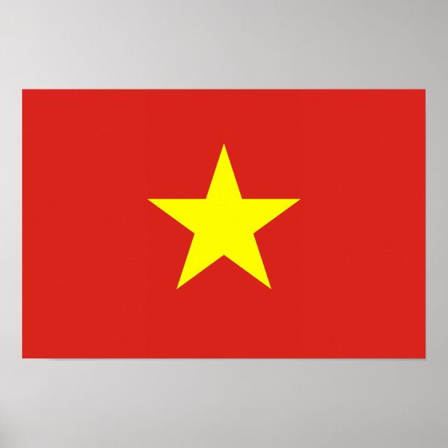 Póster Vietnam - Bandera Vietnamita (Frente)