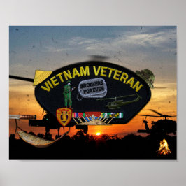Póster Vietnam Nam War Vets Veterans Patch