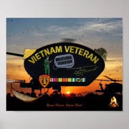 Póster Vietnam: parche para veteranos de guerra