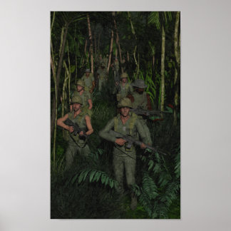 Póster Vietnam: Patrulla de la Selva