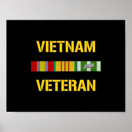 Póster Vietnam Veteran Ribbon Bar