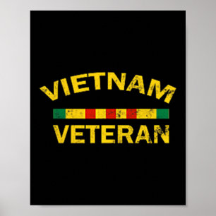 Póster Vietnam, veterano veterano del ejército estadounid
