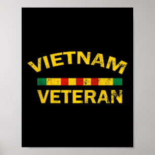 Póster Vietnam, veterano veterano del ejército estadounid