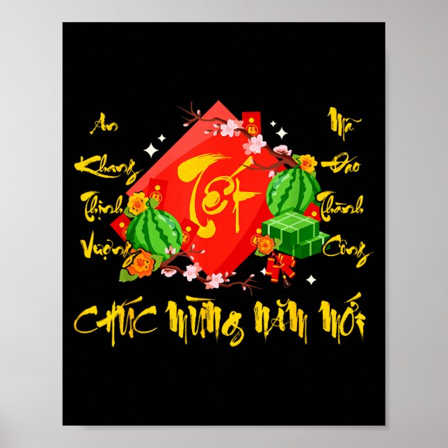 Póster Vietnamese Lunar New Year 2026 Tet Viet Chuc Mung  (Frente)