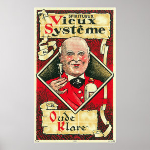 Póster Vieux Systeme Wine LabelEurope