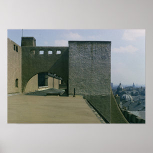 Póster View of a roof arch from the west, built 1897-99