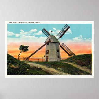 Póster View of an Old Windmill